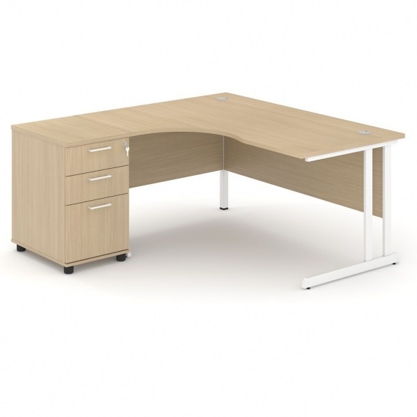 Bureau avec quatre roulettes 150x88x75 cm Blanc en MDF ML-Design