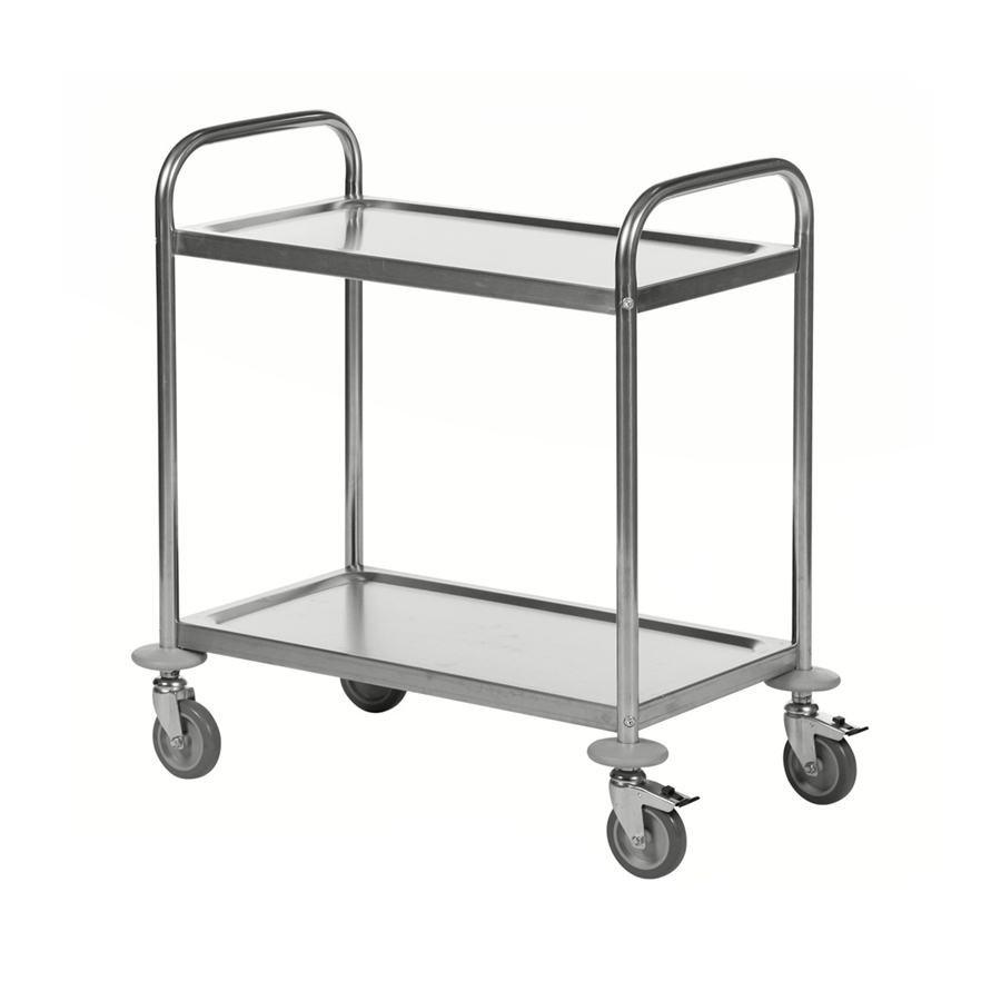 Chariot inox C2 avec 2 tablettes - KONGAMEK