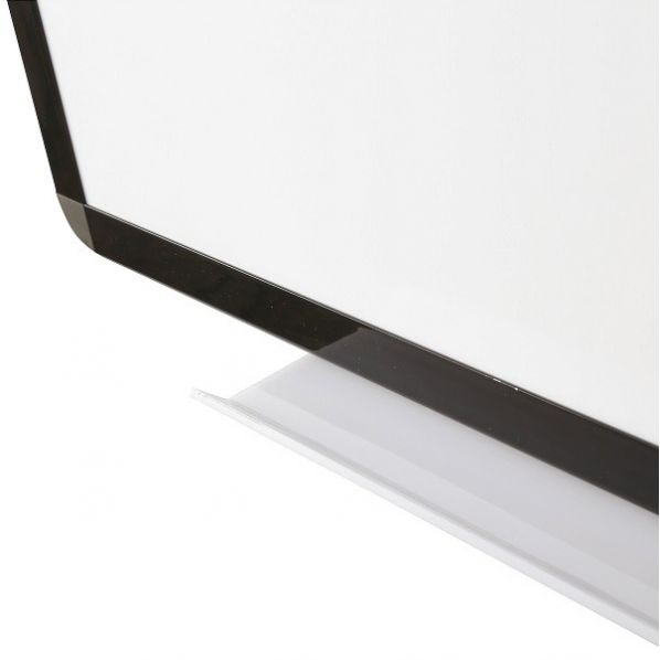 Tableau blanc émaillé cadre anodisé - hauteur 1200 mm