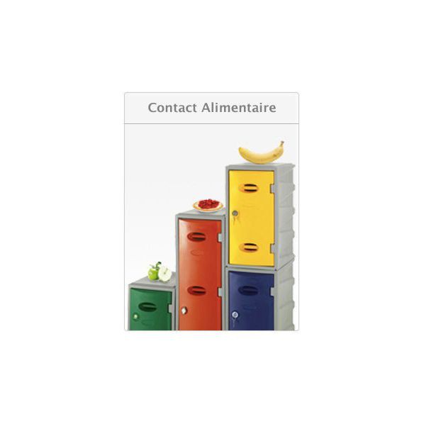 Vestiaire PE monobloc couleur H 900 mm