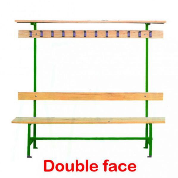 Banc double face patère et porte-sacs – 1000 mm