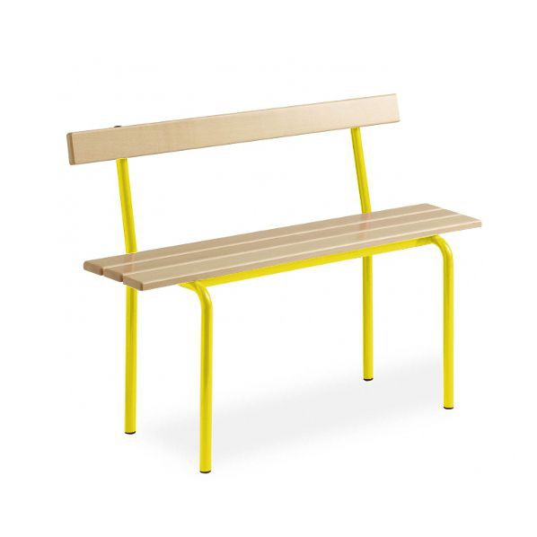 Banc vestiaire avec dossier pieds – 1200 mm