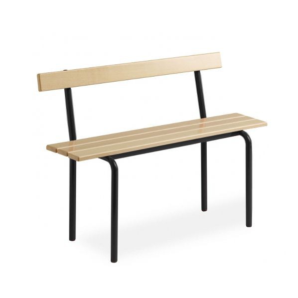 Banc vestiaire avec dossier pieds – 1200 mm