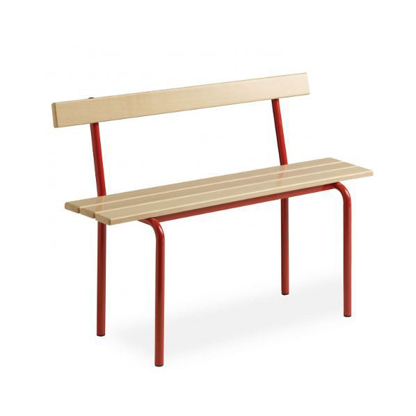 Banc vestiaire avec dossier pieds – 1200 mm