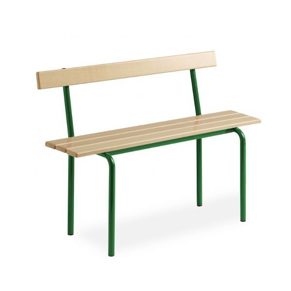 Banc vestiaire avec dossier pieds – 1200 mm