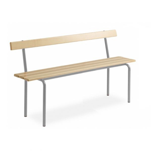 Banc vestiaire avec dossier pieds – 1600 mm