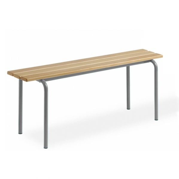 Banc vestiaire sans dossier pieds – 1200 mm