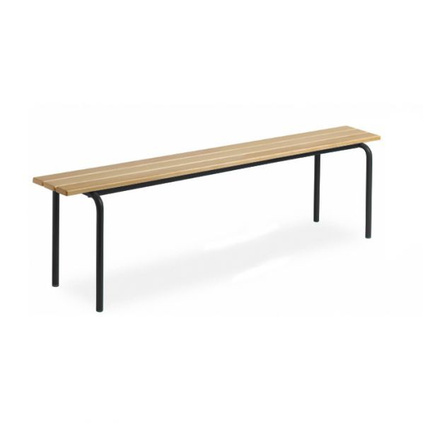 Banc vestiaire sans dossier pieds – 1600 mm