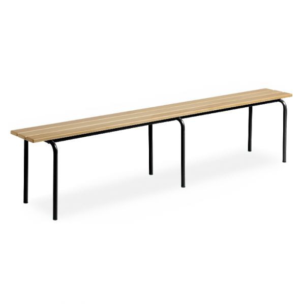 Banc vestiaire sans dossier pieds – 2000 mm