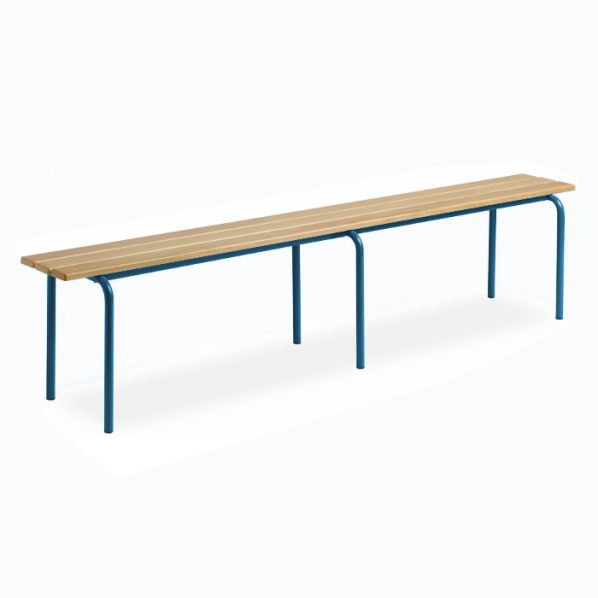 Banc vestiaire sans dossier pieds – 2000 mm