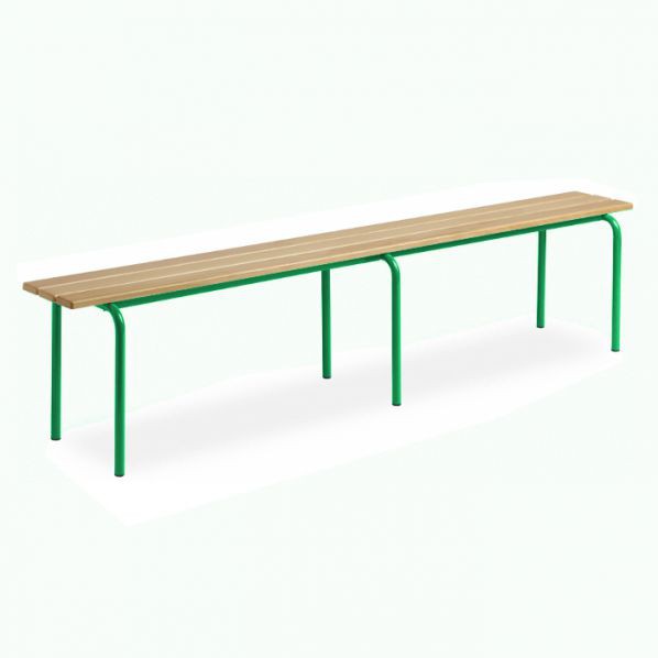 Banc vestiaire sans dossier pieds – 2000 mm