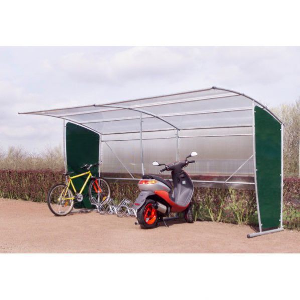 Bardage de fond pour abri 6 v?los extensible ? fond droit