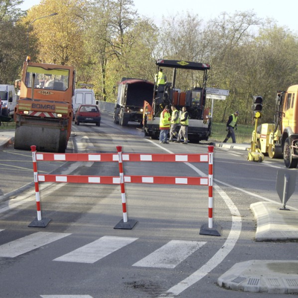 Barrière de chantier avec barrière double