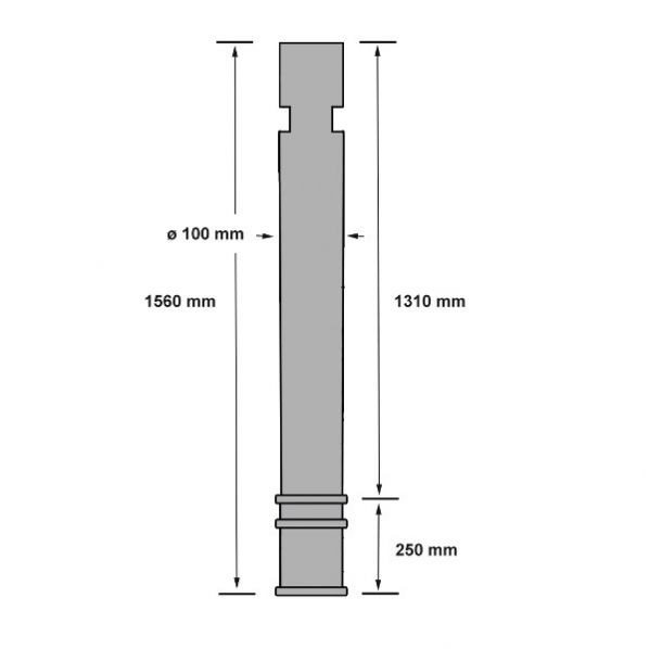 Potelet flexible pour PMR H1300mm