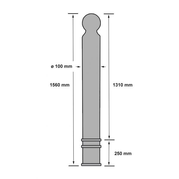 Potelet flexible pour PMR H1300mm