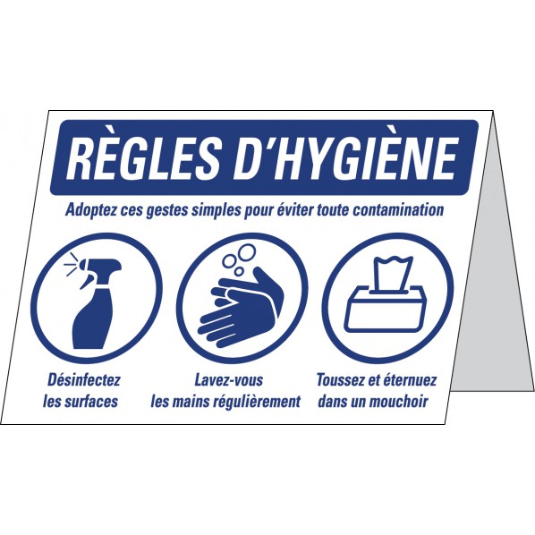 Panneau règles d'hygiène