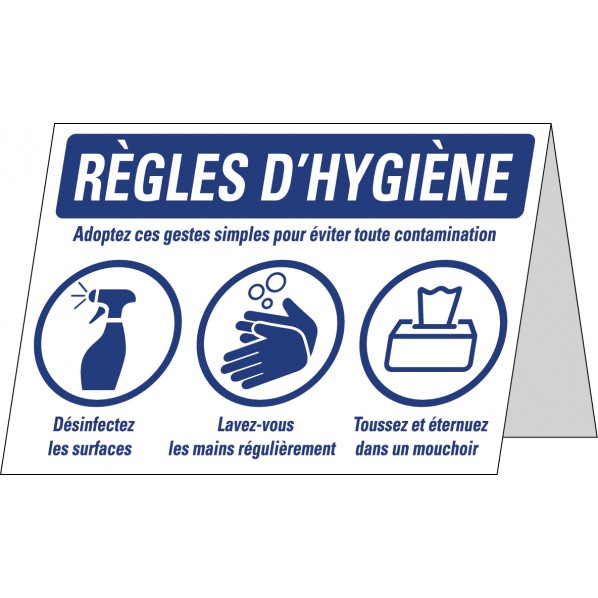 Panneau regles d hygiene