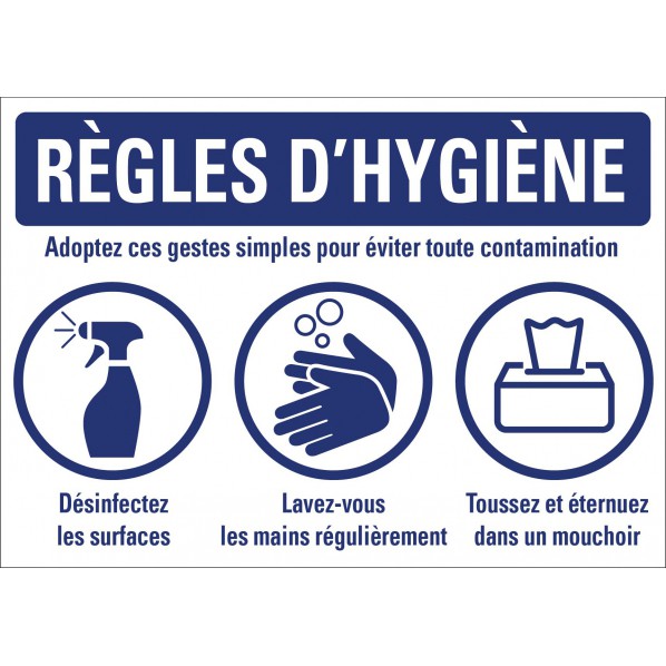 Panneau regles d hygiene