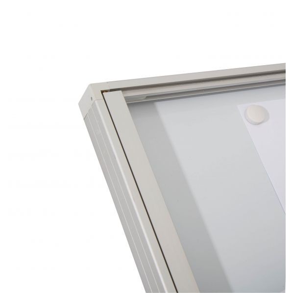Vitrine intérieure angles ABS fond laqué vitrage plexiglas