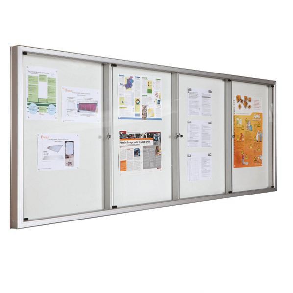 Vitrine d affichage interieur multiportes avec separation