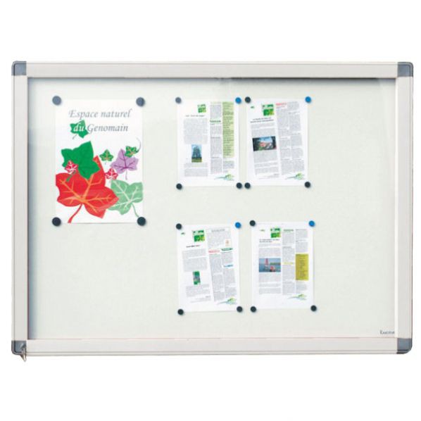 Vitrine extérieure cadre anodise - vitrage plexi
