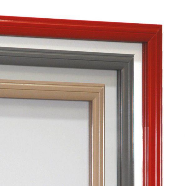 Vitrine d'extérieur sur pied double face Cadre rouge