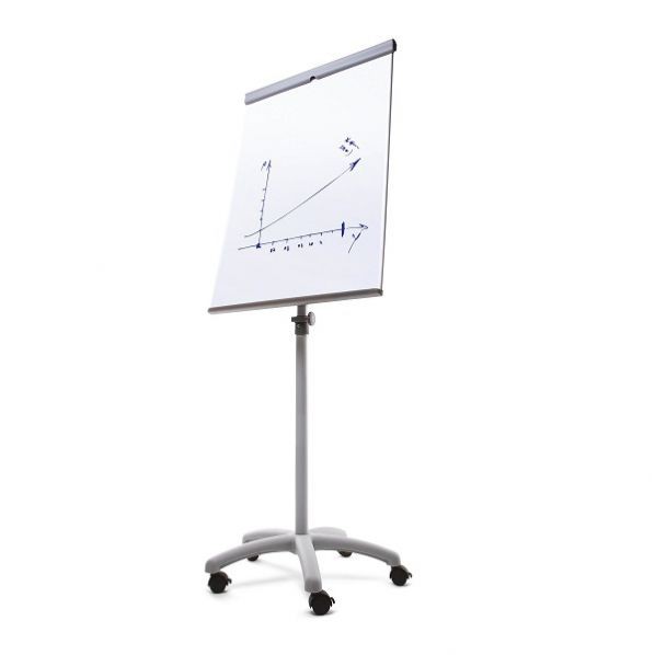Chevalet paperboard a roulettes