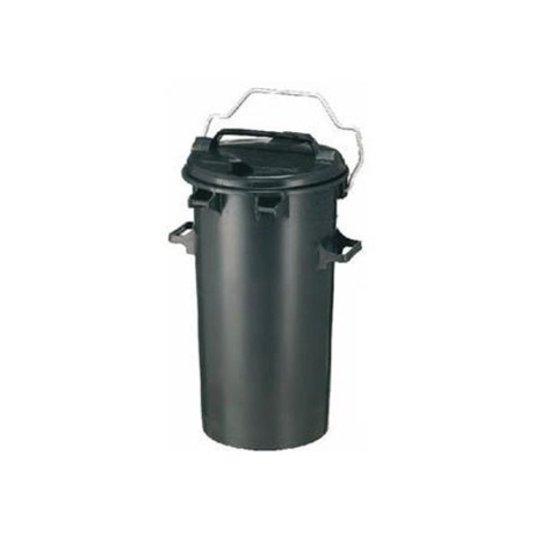 Poubelle ronde en plastique avec anse