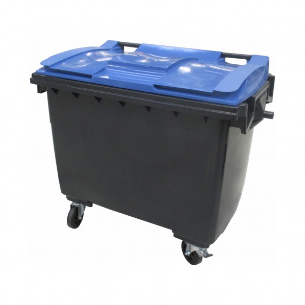 Conteneur poubelle bicolore - 660 litres