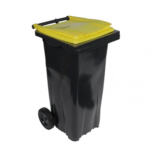 Conteneur poubelle bicolore - 120 litres