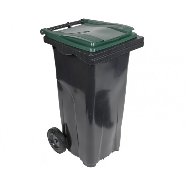 Conteneur poubelle bicolore - 120 litres