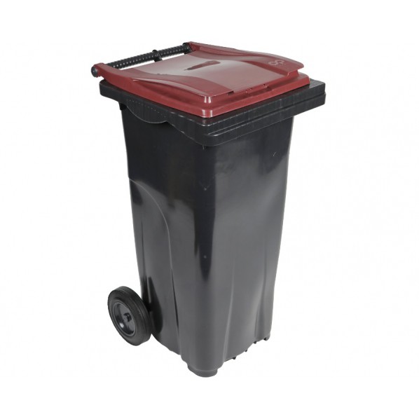 Conteneur poubelle bicolore - 120 litres