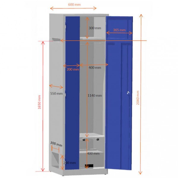 Vestiaire séchant chauffant pour 8 personnes