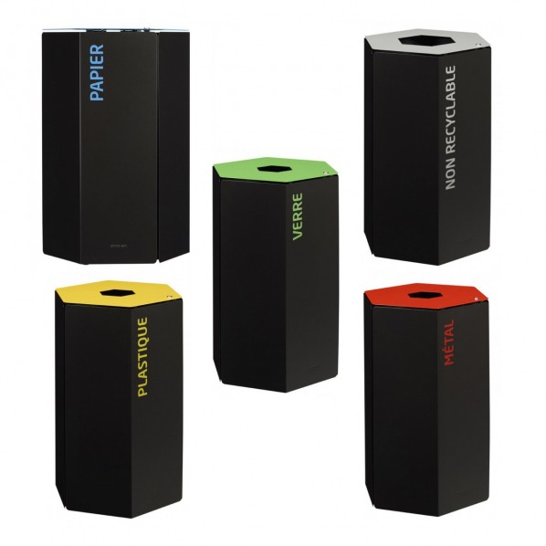 Poubelle de tri selectif 50 litres - Hexatri