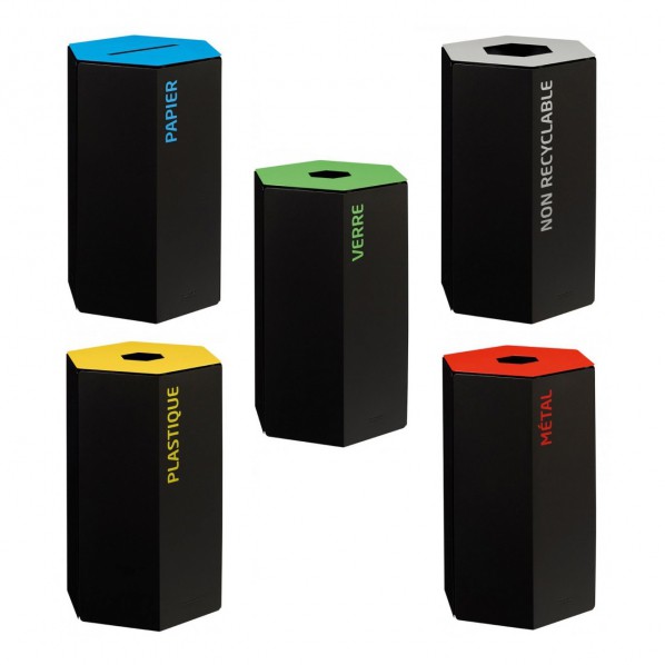 Poubelle de tri selectif 50 litres - Hexatri