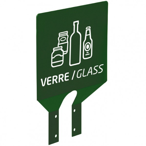 Plaque signaletique tri selectif pour poteau