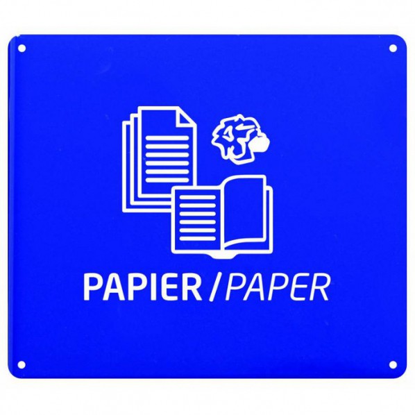 Plaque signaletique tri selectif murale