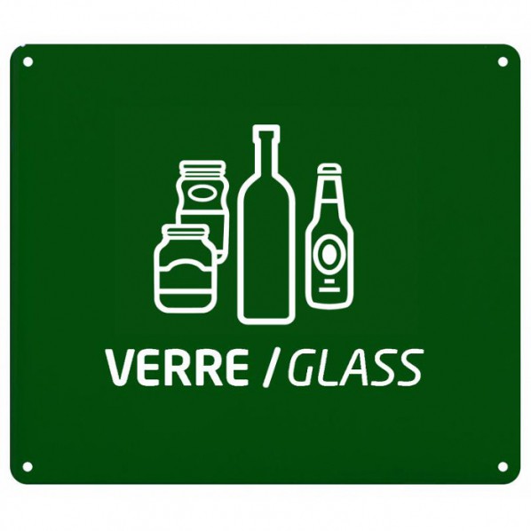 Plaque signaletique tri selectif murale