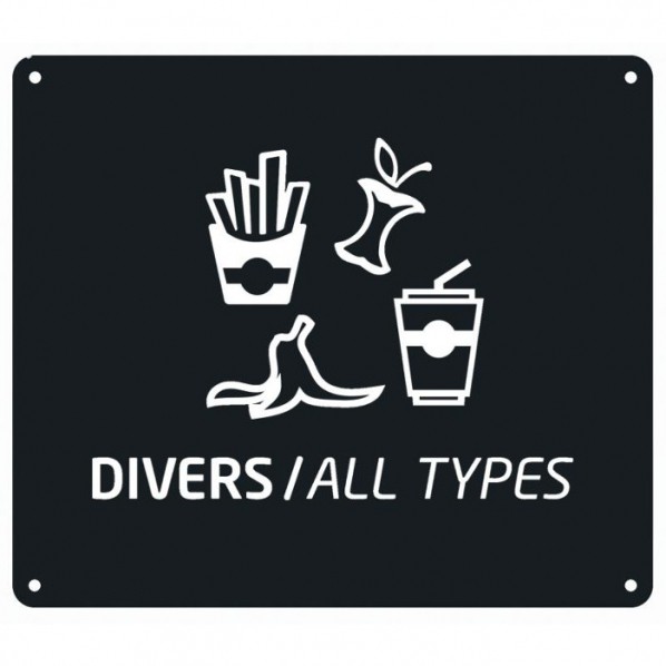 Plaque signaletique tri selectif murale