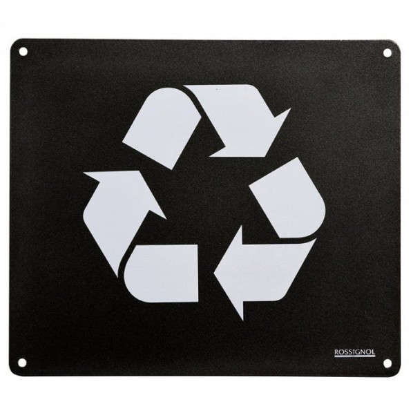 Plaque signaletique tri selectif murale