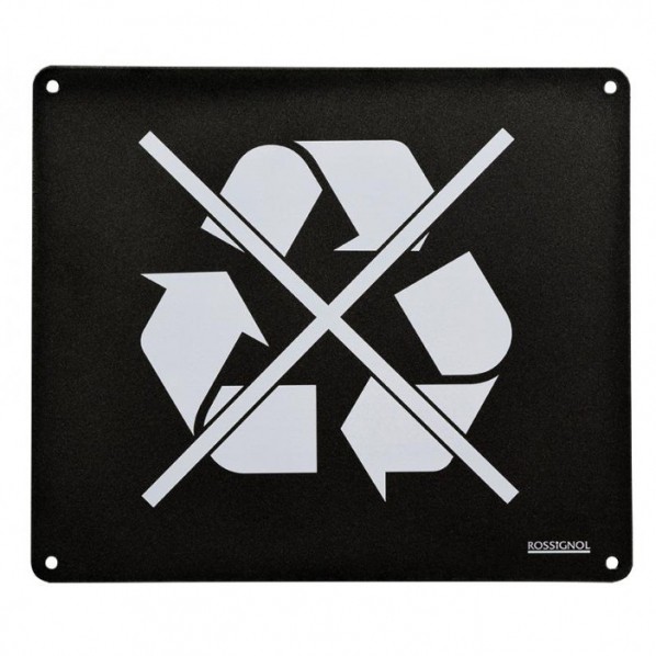 Plaque signaletique tri selectif murale