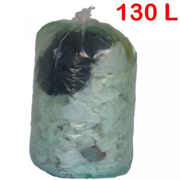 Sacs poubelles et à déchets de 130 litres transparent (x200)