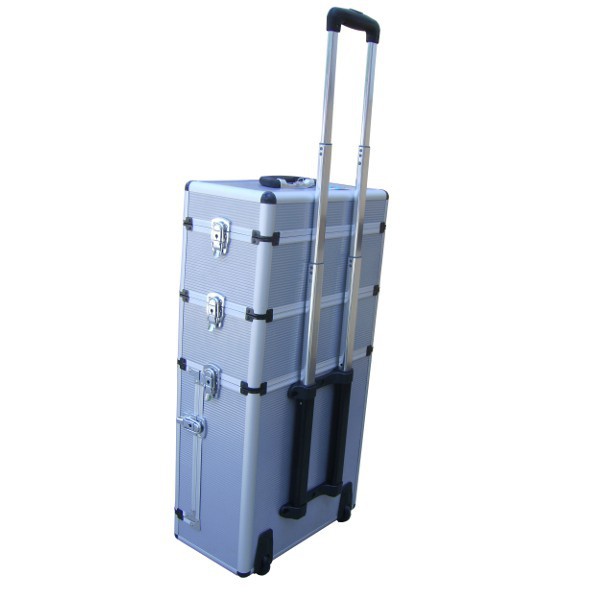 Mallette trolley 3 niveaux en aluminium