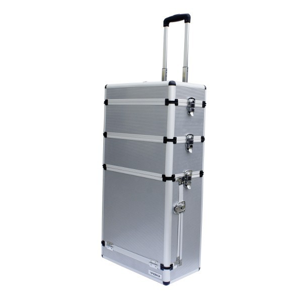 Mallette trolley 3 niveaux en aluminium