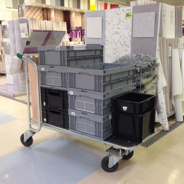 Bac norme europe pliant fond et parois pleines 400 x 600 mm