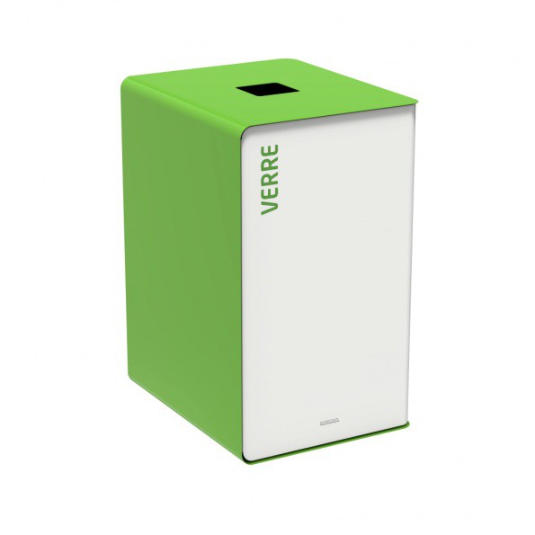 Borne de tri selectif blanche 40L - Cubatri