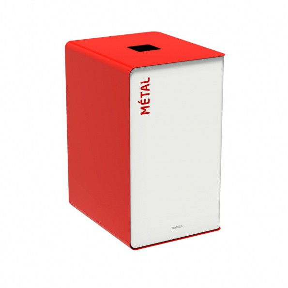 Borne de tri selectif blanche 40L - Cubatri