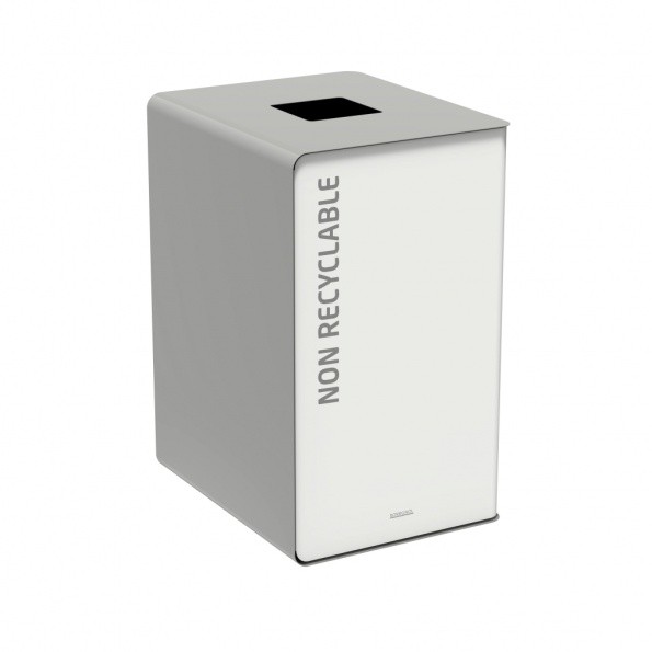 Borne de tri selectif blanche 40L - Cubatri