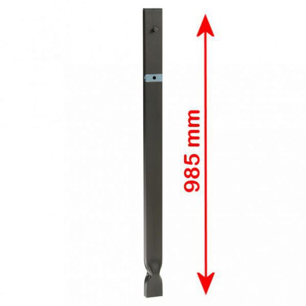Poteau rectangulaire pour corbeilles pivotantes