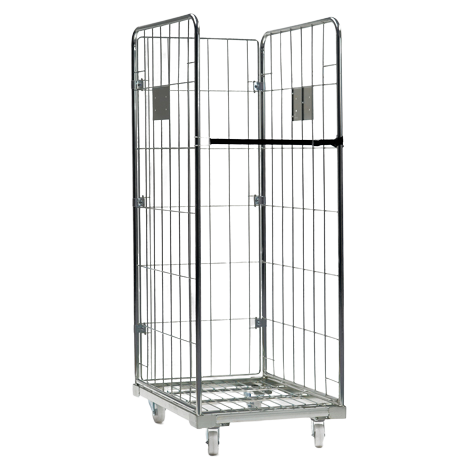 Roll conteneur 3 cotes grandes mailles hauteur 1785 mm